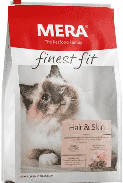 ميرا لشعر و بشرة القطط MERA finest fit Hair & Skin Dry food for cats
